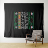 Boeken lezen Librarian Book Lovers Ugly Kerstmis Wandkleed (In Situ (horizontaal))