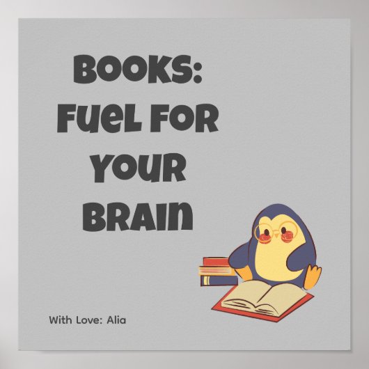 Boeken lezen motivatie gezegde poster (Voorkant)