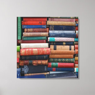 Boeken lezen oude boeken canvas afdruk