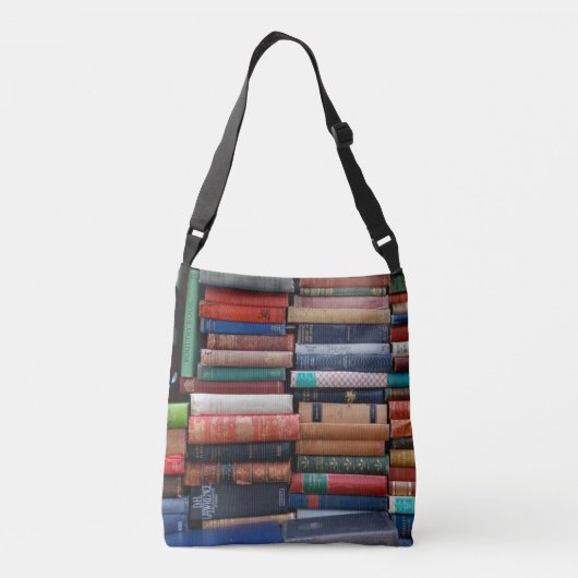 Boeken lezen oude boeken crossbody tas (Achterkant)
