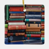 Boeken lezen oude boeken keramisch ornament (Voorkant)