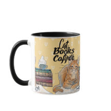Boeken lezen Schattige Cats Coffee