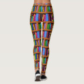 Boeken Library Bookshelf | Kleurrijk leespatroon Leggings (Achterkant)