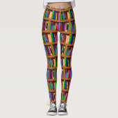 Boeken Library Bookshelf | Kleurrijk leespatroon Leggings (Voorkant)