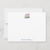 Boeken Lint Bloemige Gepersonaliseerde Briefpapier Notitiekaartje (Voorkant)