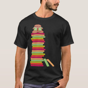 Boeken Luiaard Sletterig Boekenwurm Lezen Boek T-shirt