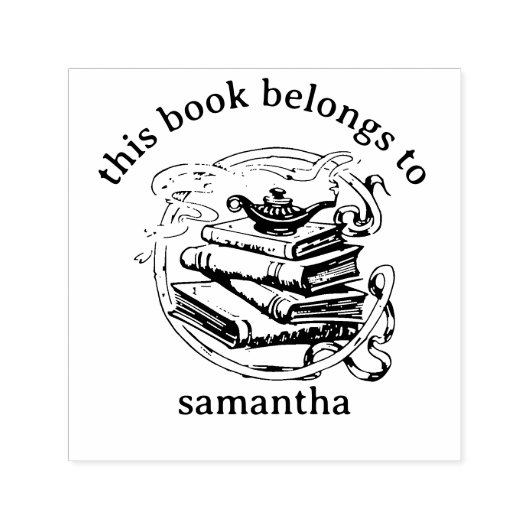 Boeken met Genie Lamp Dit boek behoort tot Zelfinktende Stempel (Design)