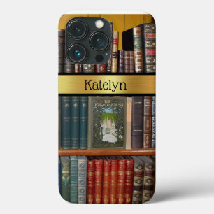  Boeken op bibliotheek Schuif Gepersonaliseerd iPhone 13 Pro Hoesje