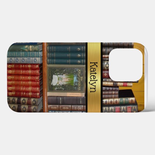 Boeken op bibliotheek Schuif Gepersonaliseerd Case-Mate iPhone Case (Achterkant (horizontaal))