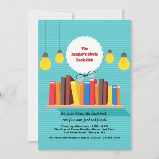 Boeken op de uitnodiging (Voorkant)