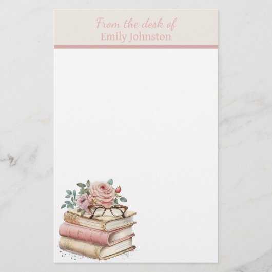  boeken op maat briefpapier (Voorkant)