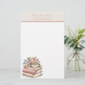  boeken op maat briefpapier (Staand voorkant)