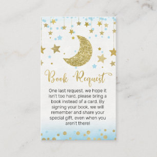 Boeken over de toevoeging van het maanboek visitekaartje