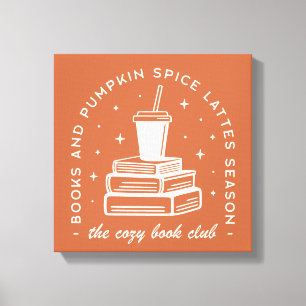 Boeken & Pumpkin Spice Season Canvas Afdruk
