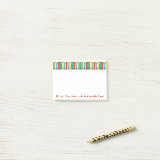 Boeken-rand Post-it® Notes (Op bureau)