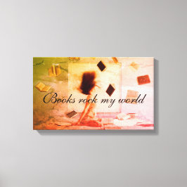 Boeken rock my world canvas print