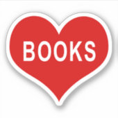BOEKEN Rood Liefde Hart Vinyl Sticker (Voorkant)
