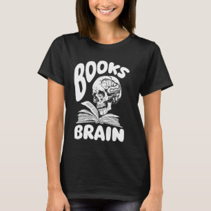 Boeken Schedel Boekenwurm Literatuur Schrijver - R T-shirt