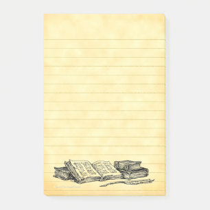  boeken schrijven Quill Faux perkament gevoerd Post-it® Notes
