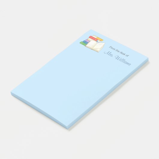 Boeken Stack Open Book School Lerares Post-it® Notes (Schuin)