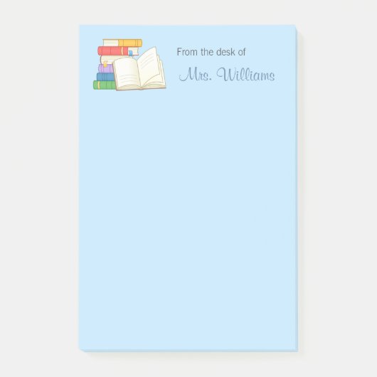 Boeken Stack Open Book School Lerares Post-it® Notes (Voorkant)