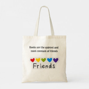 Boeken Stilstaan Vrienden Regenboog Hart Typ Tote Bag