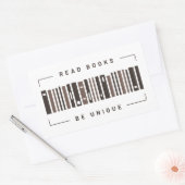 Boeken-streepjescode Rechthoekige Sticker (Envelop)