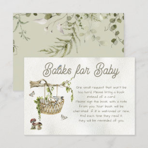 Boeken van bossen voor Baby shower Kaart