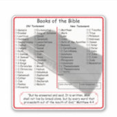 Boeken van de bijbelcheque sticker (Voorkant)