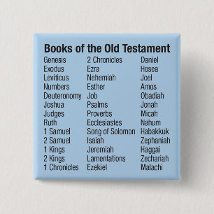 Boeken van de Oude Testament Vierkante Button 5,1 Cm