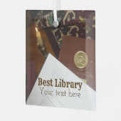 Boeken van de vorige eeuw glas ornament (Voorkant links)