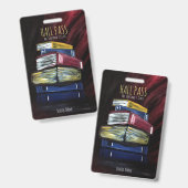 Boeken van kennis Hall Pass Badge (Voor- en achterkant)