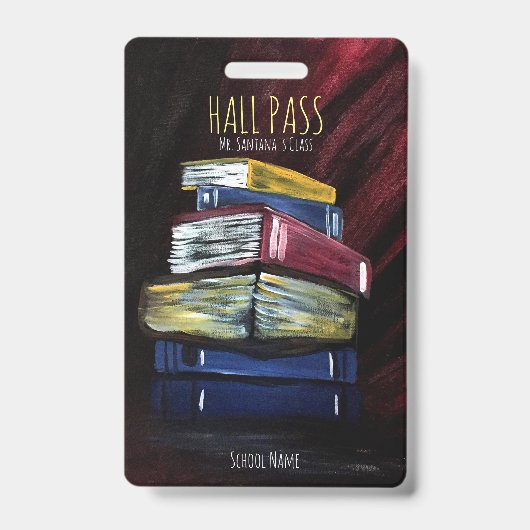 Boeken van kennis Hall Pass Badge (Voorzijde)