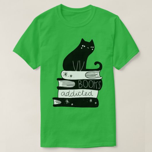 boeken verslaafd t-shirt (Design voorkant)