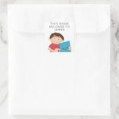 Boeken Vierkante Sticker (Tas)