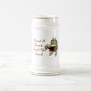 Boeken voeden de soep bierpul