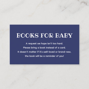 Boeken voor Baby 4th of July Theme Baby shower Informatiekaartje