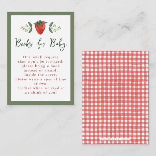 Boeken voor baby-bijlagekaart | Besfruit Informatiekaartje (Voorkant / Achterkant)