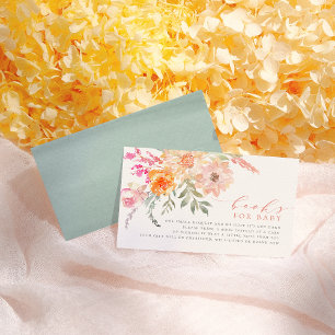 Boeken voor Baby   Blush & Blauwgroen lentes Baby  Informatiekaartje