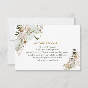 Boeken voor Baby, Boek Verzoek, Boho Baby Shower Kaart