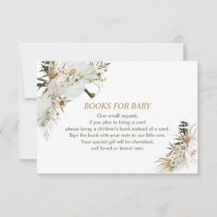 Boeken voor Baby, Boekaanvraag, Boho Baby shower Kaart