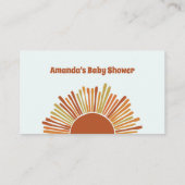 Boeken voor Baby Boho Retro Boy Baby shower Informatiekaartje (Achterkant)