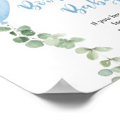 Boeken voor Baby-bordblauwe ballonnen groen Poster (Hoek)