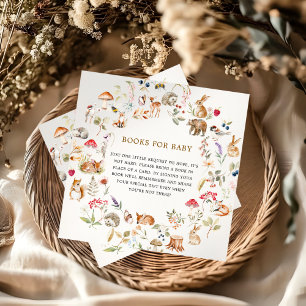 Boeken voor Baby Bos Bos-thema Baby Shower Informatiekaartje