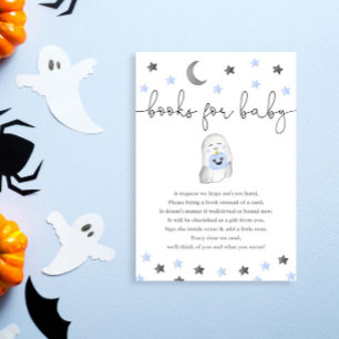 Boeken voor Baby Boy Halloween baby shower Informatiekaartje