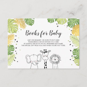 Boeken voor baby Breng een boek over Safari Oerwou Informatiekaartje