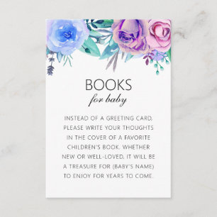 Boeken voor baby. Breng een boekaanvraag. Floral Informatiekaartje