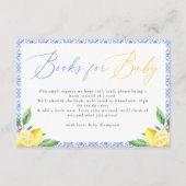 Boeken voor Baby Ciao Bambino Lemon Baby shower Informatiekaartje (Voorkant)