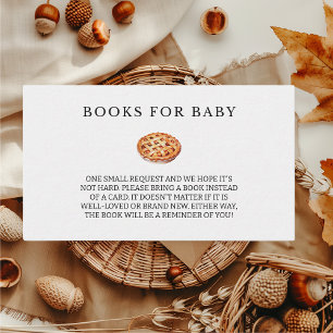 Boeken voor Baby Cutie Pie Herfst Baby shower Informatiekaartje