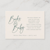 Boeken voor Baby | Elegant Script Emerald Green Informatiekaartje (Voorkant)